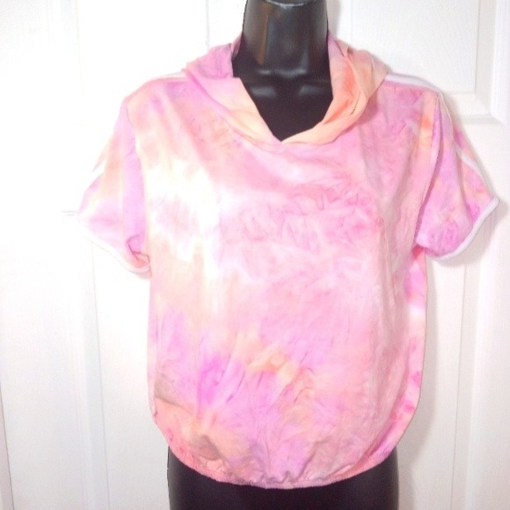 Popular 21 Women's Pink Tye-Dye Hoodie Workout Top Sz 1x